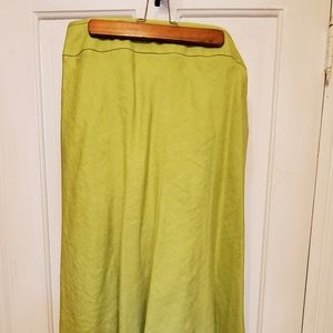 Linen midi skirt